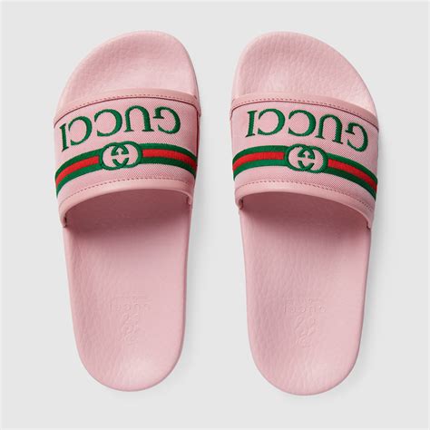 kids pink gucci slides|gucci slides pink price.